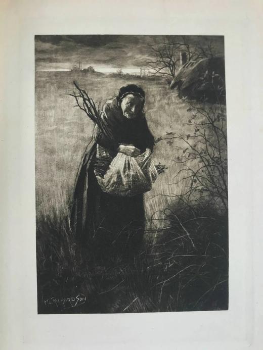 1898年 戈德史密斯《荒弃村庄》 12幅插图 漆布精装32开 商品图9