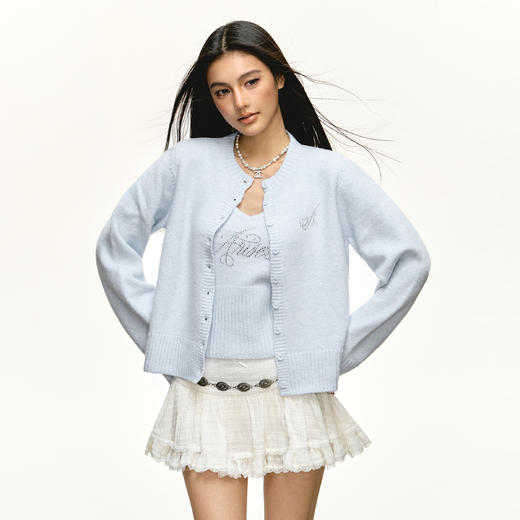Ariseism 美式复古针织吊带上衣两件套套装女春秋新款 商品图1