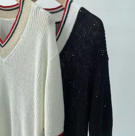 BC亚麻中袖。 黑色。白色 自己备注颜色 商品图6