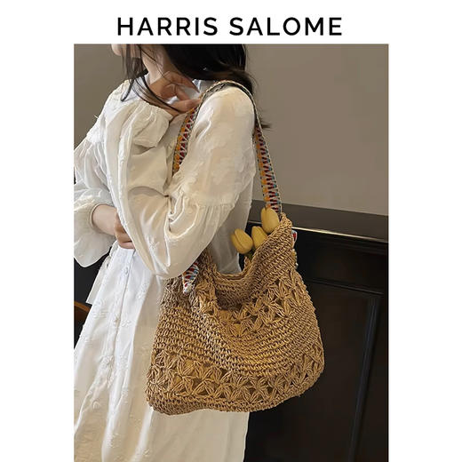 HarrisSalome海边度假沙滩编织草编包 商品图3