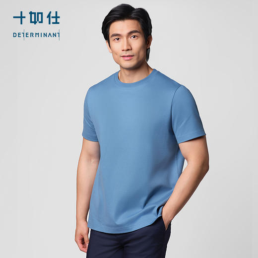 十如仕无水染T恤男士运动休闲半袖简约圆领透气-T02-20 商品图0