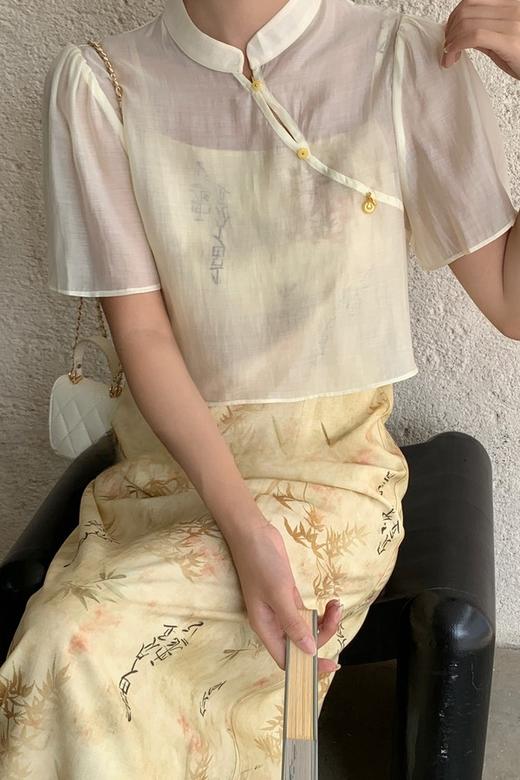 SIA SAYLOR 新中式印花吊带套装连衣裙 20497 商品图1