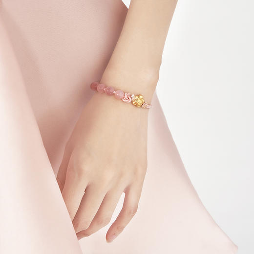 大英博物馆 巴斯特系列 盐源玛瑙花漾喵语手绳款 手链 商品图2