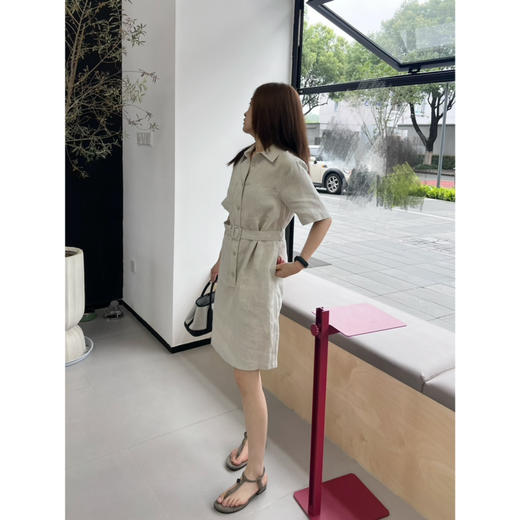 2506302    zhi禾 亚麻衬衫连衣裙 商品图7