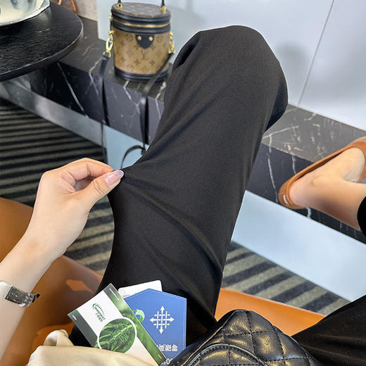 女团腿！2025凉感莱赛尔直筒牛仔裤女夏季新四面弹开叉九分烟管裤！ 商品图1