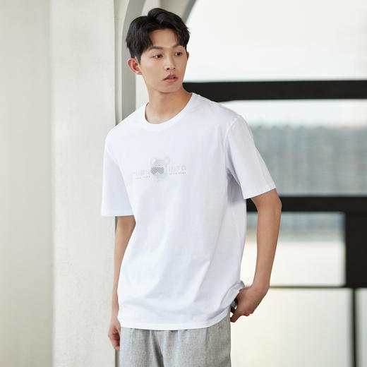 GXG男装【墨镜小熊】夏季时尚卡通动漫男女同款圆领短袖t恤K&C 商品图1