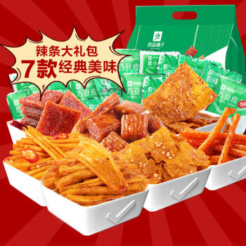 良品铺子 火辣大满贯618g零食大礼包辣条大辣片休闲零食办公室小吃量贩装 /休闲食品 /肉类零食 /肉类零食礼包/礼盒 商品图1