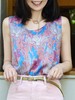 TYNVIE 圆领真丝背心-蓝色花卉 商品缩略图11