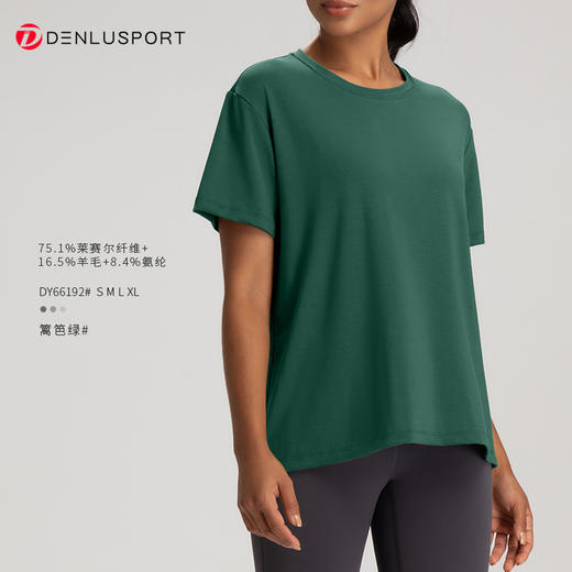 lulu同款夏季圆领裸感透气短袖T运动上衣 DY66192# 商品图7