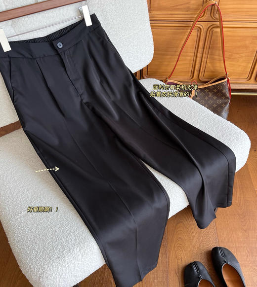 小禾夏季桑蚕丝混纺微锥西装裤061107 商品图11