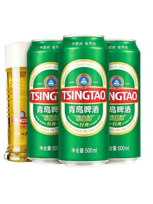 青岛啤酒经典10° 500ml*12罐/箱 商品图0