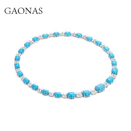 GAONAS 仙源拾翠松 臻奢贵气蓝色项链11431XB 商品图1