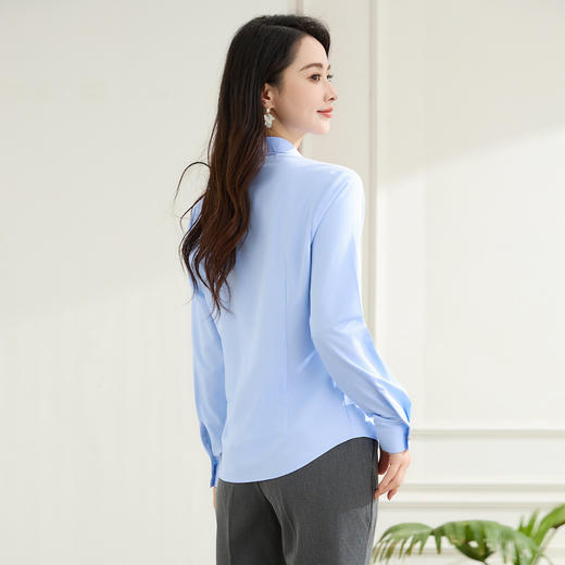 【弹力好穿】罗蒙春夏长袖衬衫女士商务正装通勤职业上班求职面试衬衣女上衣 商品图3