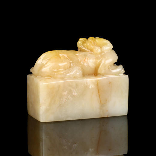 孤品016918：老挝石北部兽钮扁章-4.7*2.3*3.8cm 商品图2