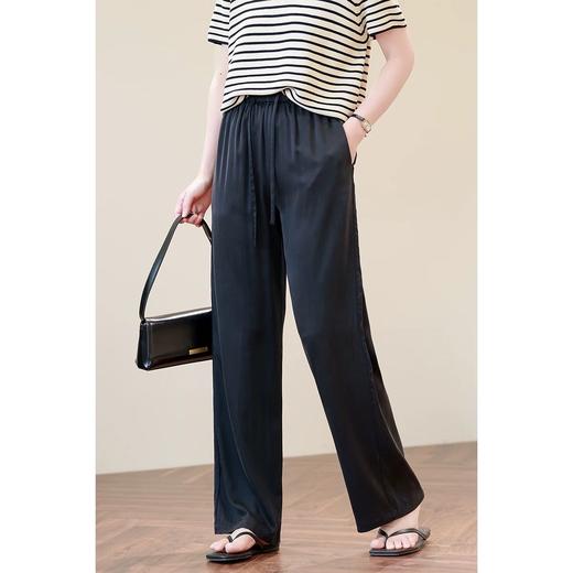 【BaiLIDE夏日高品质真丝阔腿裤】夏日必备!真丝阔腿裤清凉又显瘦!!梨形身材的姐妹闭眼冲，遮胯宽、藏大腿肉，视觉拉长腿部线条不说，还显高显瘦 不闷汗、不贴腿 商品图3