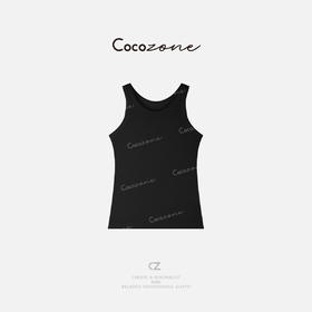 COCO ZONE 刘一一春夏新款美式螺纹修身显瘦无袖背心ACD1A0055