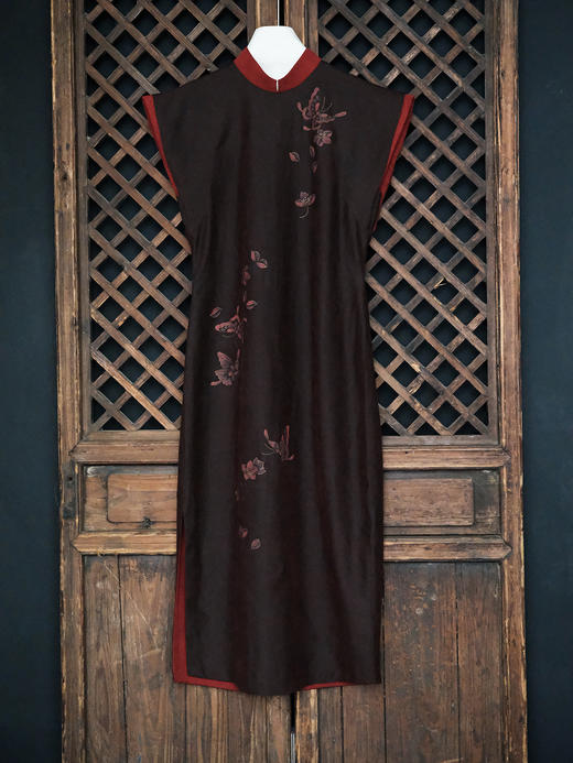 盛唐牡丹|香云纱手绘女裙 商品图0