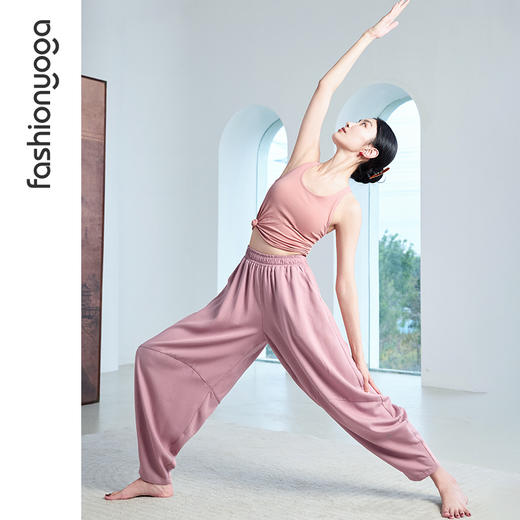 凡圣瑜伽禅意裤夏季薄款宽松束脚裤子垂感灯笼休闲裤FM11931JD【男女同款】 商品图11