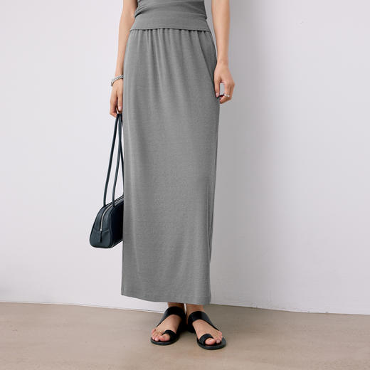 【严选】伊芙丽一字肩凉爽T恤连衣裙套装女2025夏装新款百搭显瘦气质套装1G6902011 商品图4