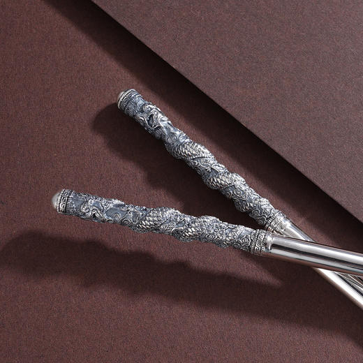 子佩集S999银【龙福安康】摆件【KZ000125-3】纯银筷子餐具2505 商品图4