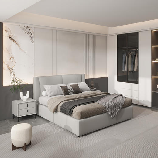 顾家家居整装现代简约 皮艺软床KZ.B1083PQ4&KZ.M9332.H17 - 储物魔方&安睡之星 商品图7