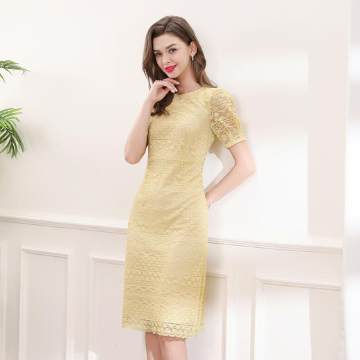 「高货deo」全新升级【铂金会员441/天猫599/差价158】(04704)洛诗琳气质蕾丝连衣裙2025夏季高级感优雅通勤显瘦蕾丝裙 商品图0