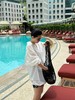 THESOONG|"棉柔巾衬衫"纯棉透气微珠光感翻领衬衫上衣HWCS7153 商品缩略图1