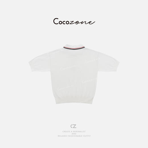 COCO ZONE 刘一一  “温柔与利落”POLO领毛织上衣CD1A1002 商品图4