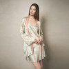 Soloseta22姆米重磅女士印花真丝睡袍桑蚕丝短浴袍2025年秋冬新款 商品缩略图1