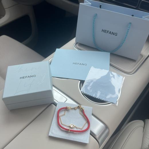 F604何方珠宝水滴红绳双层手链手绳高级饰品配饰女生日礼物 商品图2