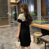 奢姿大码女装2025夏季蕾丝拼接连衣裙胖妹妹减龄钉珠设计时尚裙子9952880068 商品缩略图3