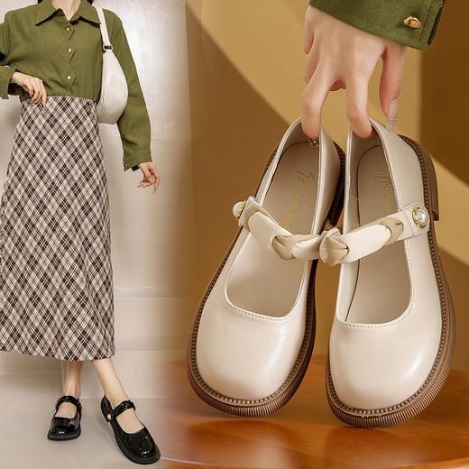 【YW】无忧购网红松糕底浅口小皮鞋仙女风单鞋995（截单后3-5天发货） 商品图1