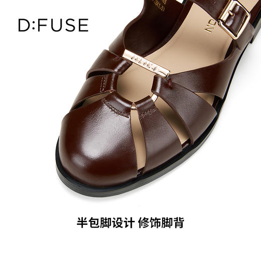 Dfuse迪芙斯2025夏季新款穆勒拖镂空包头罗马凉拖DFD2110105 商品图14