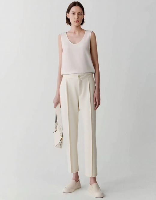 小禾夏季桑蚕丝混纺微锥西装裤061107 商品图6