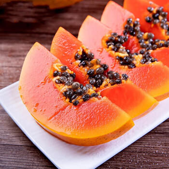 京鲜生 海南红心木瓜 2粒装 单果约450g-500g 生鲜水果 商品图1