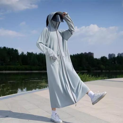 【原纱UPF50+防晒衣】长款全身防紫外线 电动车大码防晒服罩衫宽松  商品图10