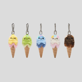 GOODBAI GOODEES彩色星星冰淇淋毛绒钥匙扣