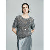 棉仓363635004初棉棉麻混纺镂空短袖针织上衣 商品缩略图0