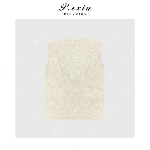 03-4潘依绣丁丁宠粉天丝亚麻薄款肌理感针织无袖背心 ZZ0890 商品图2