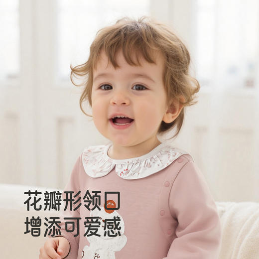 【商场同款】英氏新生儿连体衣女宝宝衣服可爱春秋季长袖女童爬服 商品图2