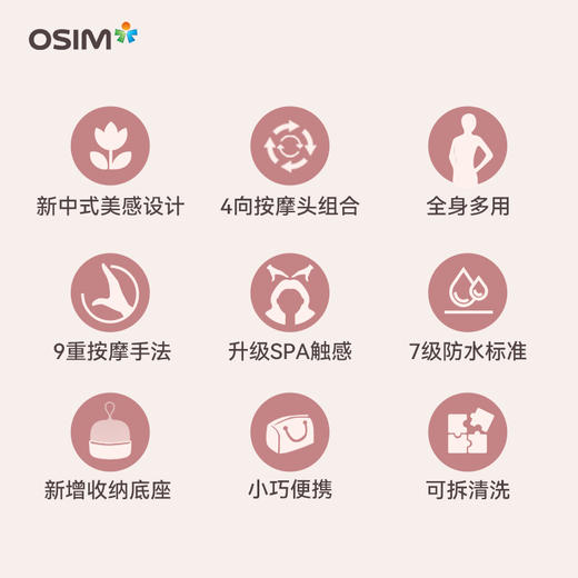 傲胜（OSIM）头部按摩器 摩力抓抓Lite 头皮呵护 干湿两用 便携轻巧 可拆洗 OS-7246 商品图2