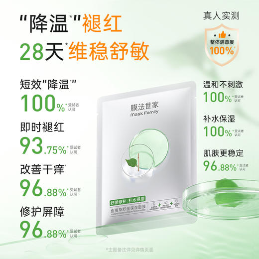 【200膜币+19.9元】膜法世家鱼腥草舒缓保湿面膜5片 商品图2