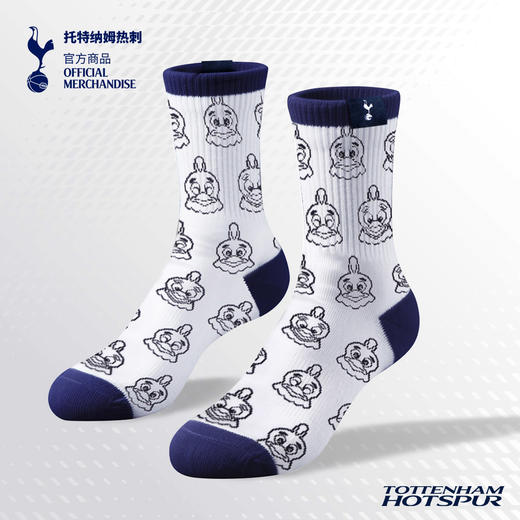 【官方正版】托特纳姆热刺俱乐部 | 吉祥物白蓝撞色提花休闲袜 商品图1