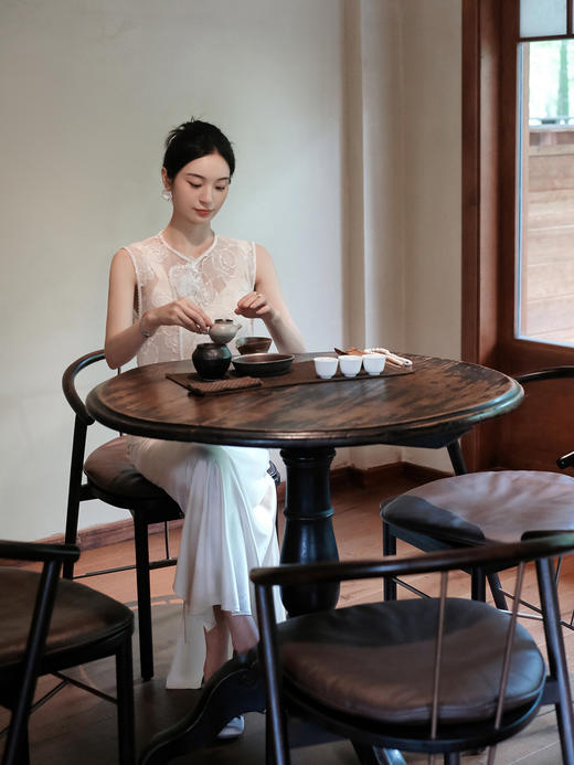 盛唐牡丹| 意大利进口网纱料偏襟马甲 商品图10