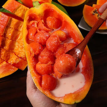 京鲜生 海南红心木瓜 2粒装 单果约450g-500g 生鲜水果 商品图5