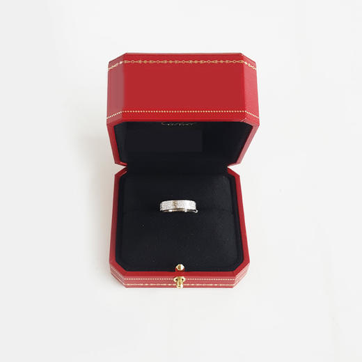 【95新】Cartier卡地亚LOVE系列B408345318K白金中宽版满钻满天星戒指53号、宽度4.6mm中性款 270525TH04 商品图1