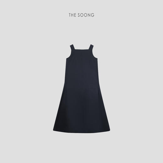 THESOONG"本然优雅"纯棉凉感透气线条感无袖背心连衣裙HBQZ4805 商品图3