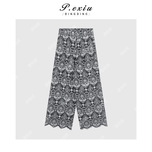 PanYiXiu/潘依绣100%棉民族风腰果花抽绳休闲裤 M8870 商品图2