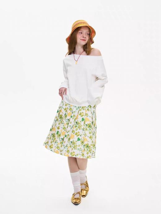 local tag/It25ssk06/花卉百褶半身裙 商品图0