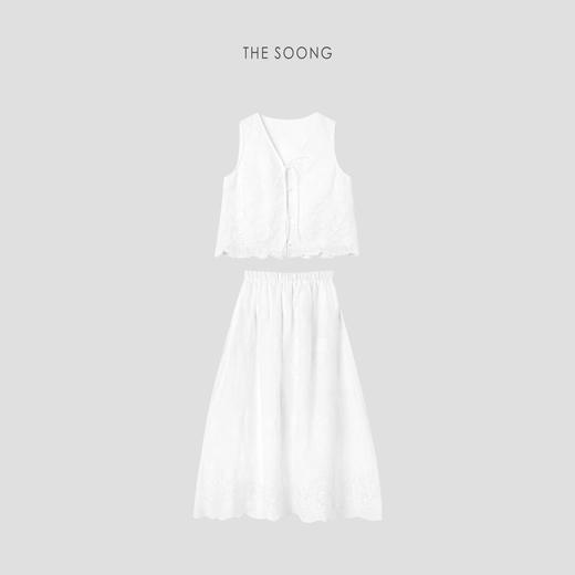 THESOONG"绣花套装"法式纯苎麻立体水溶花蕾丝花纹套装HWMJ7297/HWQZ7298 商品图1
